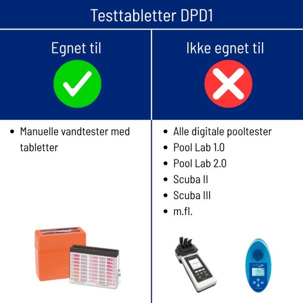 DPD1 Refill 50 stk Testtabletter - Klor