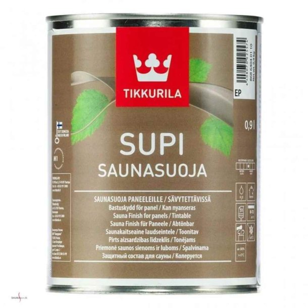 Tikkurila - Supi Sauna finish 0,9 l til overflader - farvels