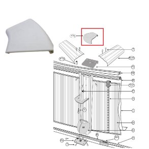 Kurvet top trim plast til Gre pool