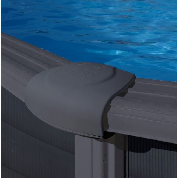 Oval Stlvgs pool Grafit uden pumpe H 1,2 m -2 strrelser