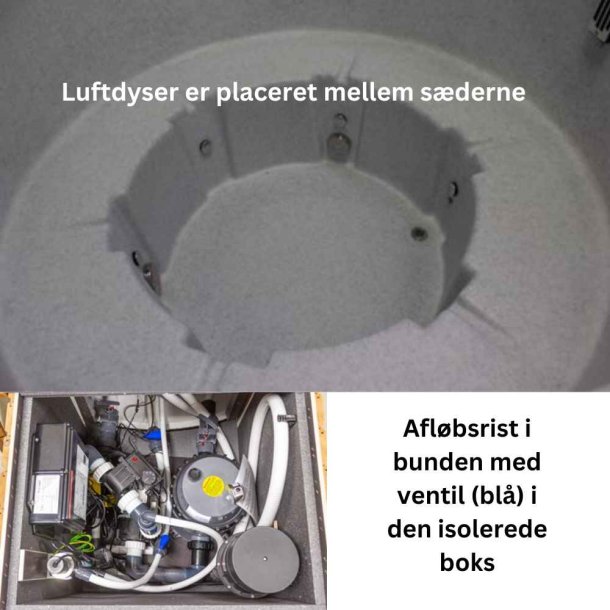 Udespa Topspa XS Grey Marble Topisoleret Wifi