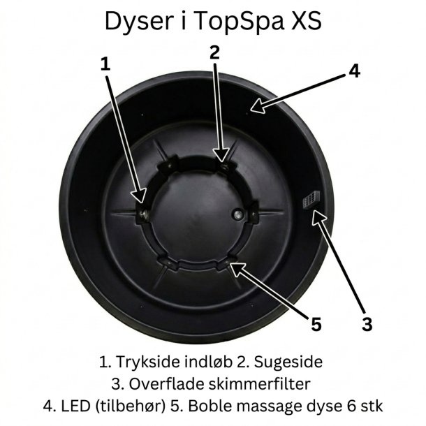 Udespa Topspa XS Graphite Black Topisoleret Wifi