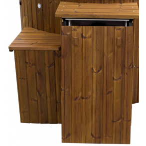 Isoleret tr kasse/boks til beskyttelse af gasovn og gasflaske