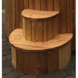 Vildmarksbad Deluxe Glasfiber / Thermowood Indbygget Ovn  2 m Fs 3 farver