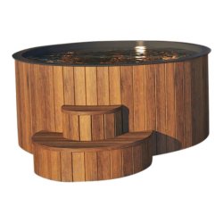 Vildmarksbad Deluxe Thermowood - Glasfiber - Udvendig Ovn 200 cm