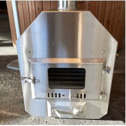 Vildmarksbad Deluxe Thermowood - Glasfiber - Udvendig Ovn 200 cm