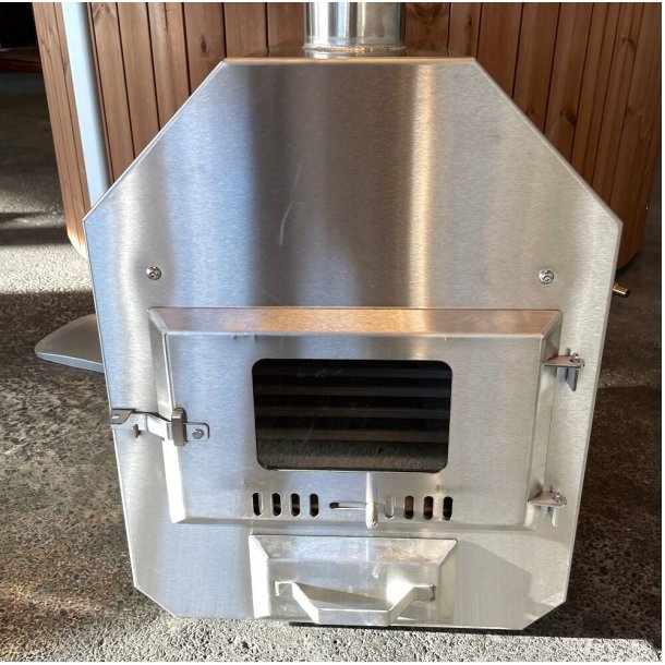 Vildmarksbad Deluxe Thermowood - Glasfiber - Udvendig Ovn 200 cm