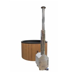 Vildmarksbad - Finntub Nordic - 30 kw brndeovn Sort