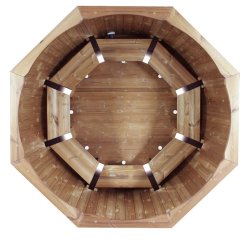 Vildmarksbad - Gasovn - 180 cm - Thermowood  - Saml selv