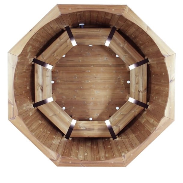 Vildmarksbad - Gasovn - 180 cm - Thermowood  - Saml selv