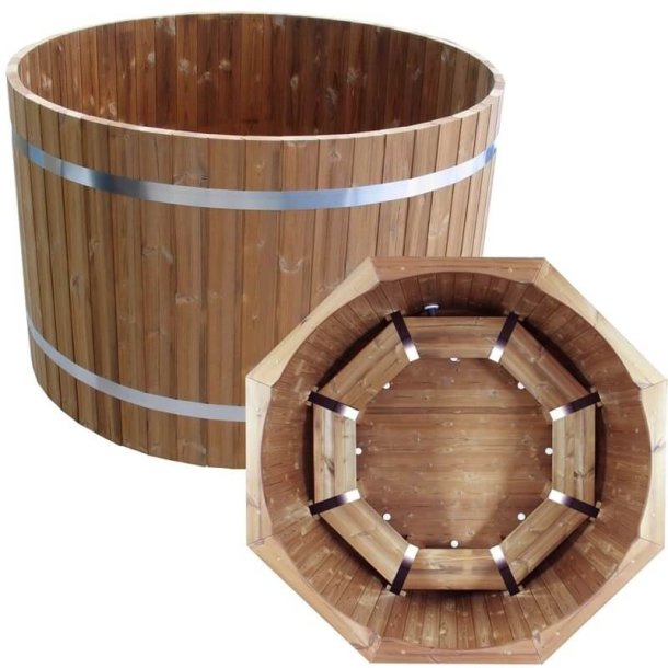 Vildmarksbad - Gasovn - 180 cm - Thermowood  - Saml selv