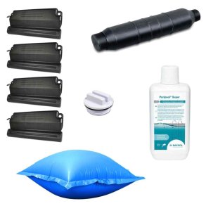 Vinter Pakke 10.000 liter Pool - set forfra p� hvid baggrund - Professionelt udstyr (Varenr. VINTER1 - 16297)