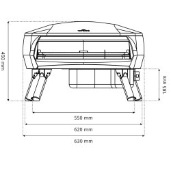 Witt - Pizzaovn Gas - Etna Fermo - Sort