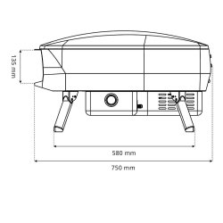 Witt - Pizzaovn Gas - Etna Fermo - Sort