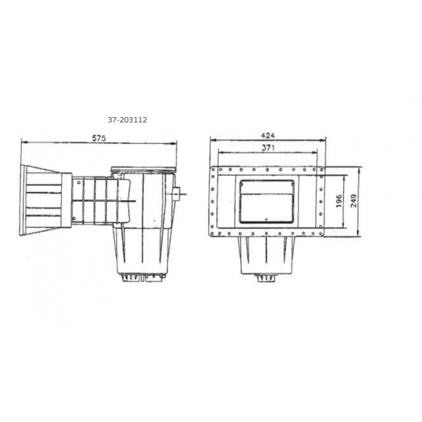 Kripsol Skimmer Wide Mouth Pool med liner kit