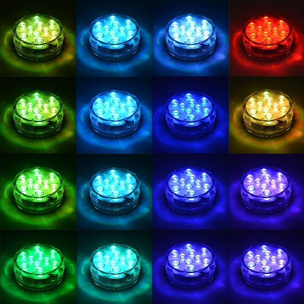 LED RGB under vand inkl. Fjernbetjening