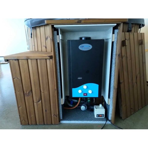 Gasovn St med Digital Termostat Styring inkl. tilslutningsst til Vildmarksbad 24 kW