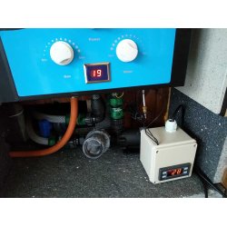 Gasovn St med Digital Termostat Styring inkl. tilslutningsst til Vildmarksbad 24 kW