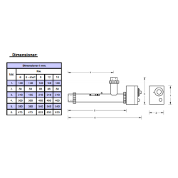 Elvarmer til pool og spa Justerbar Termostat - 4 strrelser