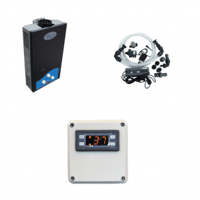 Gasovn St med Digital Termostat Styring inkl. tilslutningsst til Vildmarksbad 24 kW