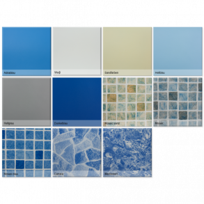 Rektangulr linerdug 0,8 mm til pool H 1,5 m Fs 4 Strrelser