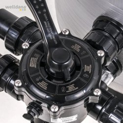 Sandfilter Glasfiber Sidemonteret 6-vejs Ventil - 3 Strrelser