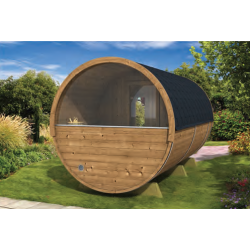 Panorama glas vindue til Tnde Sauna - halvt glas