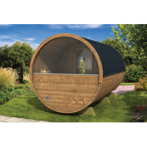 Panorama glas vindue til T�nde Sauna - halvt glas