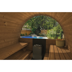 Panorama glas vindue til Tnde Sauna - halvt glas