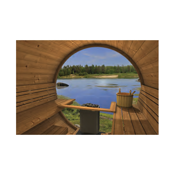 Panorama glas til Tnde Sauna - helt glas