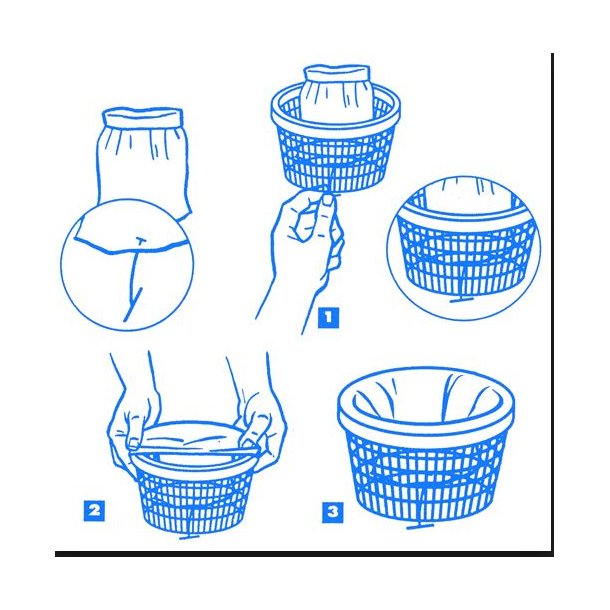 Gre Filterpose til skimmerkurv - 10 stk i en pakke
