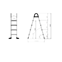 Azuro Pool stige 2x4 trin hjde 1,22 m