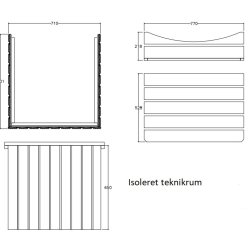 Teknikrum Thermowood Isoleret til Hottub og Spa