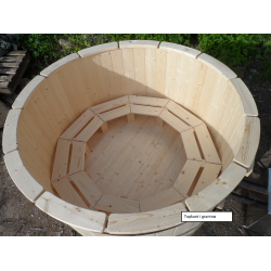 Topkant til vildmarksbad i grantr 160 cm