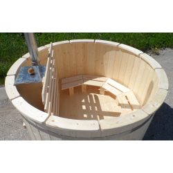 Topkant til vildmarksbad i grantr 160 cm