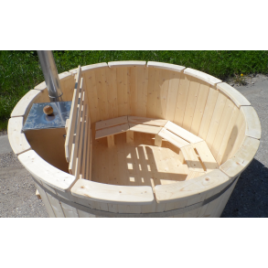 Topkant til vildmarksbad i grantr 200 cm