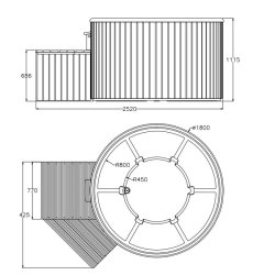 Udespa Topspa XS Grey Marble Topisoleret Wifi