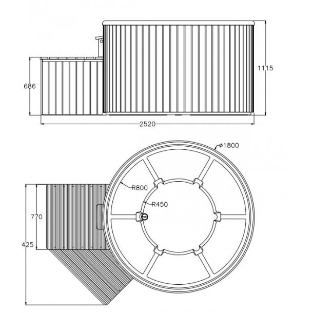 Udespa Topspa XS Grey Marble Topisoleret Wifi