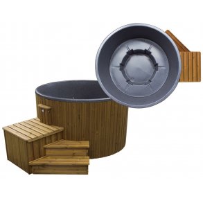Udespa Topspa XS Black Marple - set forfra p� hvid baggrund - Poolworld.dk (Varenr. PTS170PIBM - 4805)
