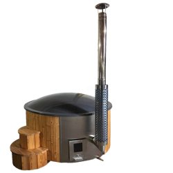 Vildmarksbad Deluxe Glasfiber / Thermowood Indbygget Ovn  2 m Fs 3 farver