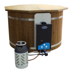 Vildmarksbad - Gasovn - 180 cm - Thermowood  - Saml selv