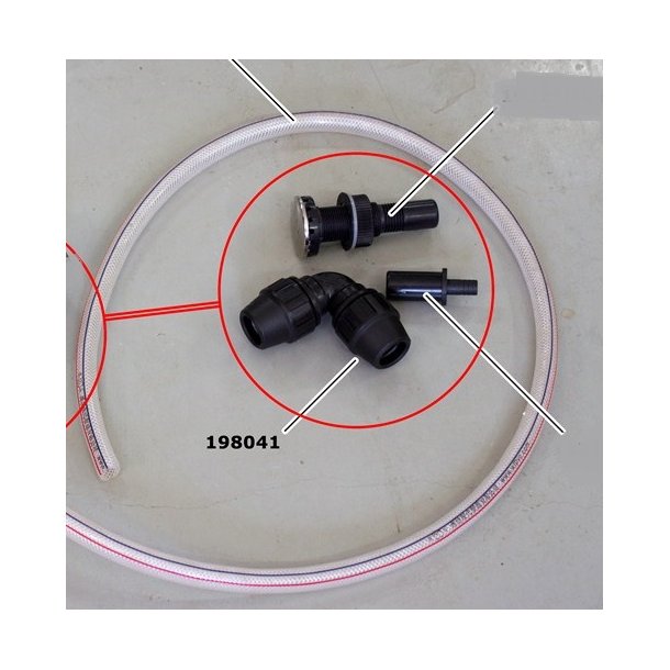 90 grader PVC sp�ndfitting til boble system 20 mm