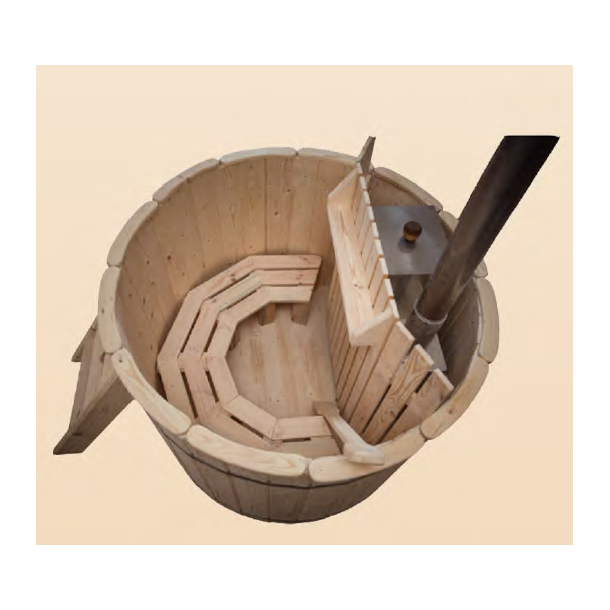 Drink hylde til vildmarksbad med indvendig ovn