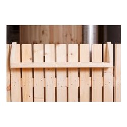 Drink hylde til vildmarksbad med indvendig ovn