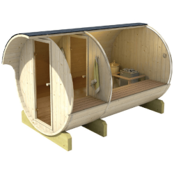 Sauna tnde 330 cm i grantr