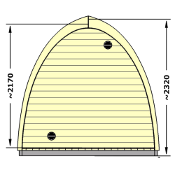 POD sauna 300 cm  4-6 personer Saml selv