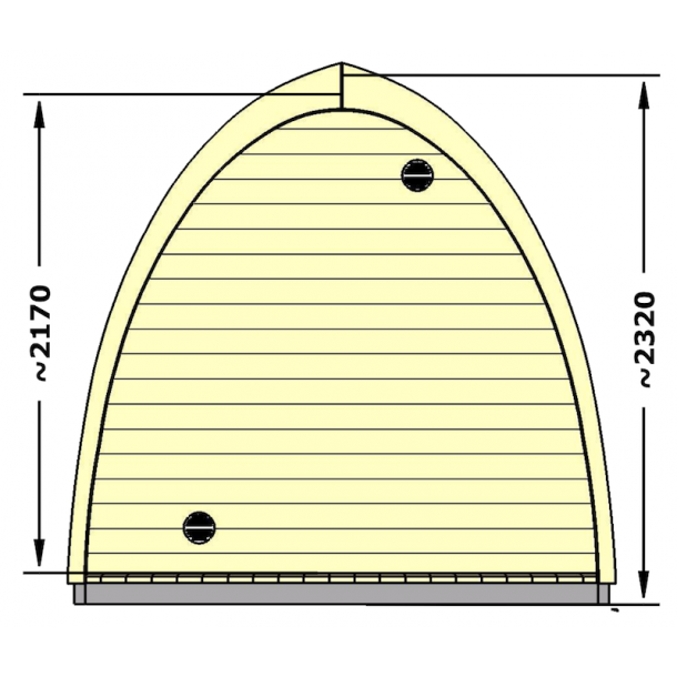 POD sauna 300 cm  4-6 personer Saml selv
