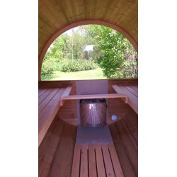 Panorama glas vindue til Tnde Sauna - halvt glas