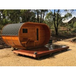 Oval sauna 405x240xH197 cm