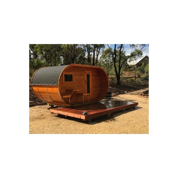 Oval sauna 405x240xH197 cm